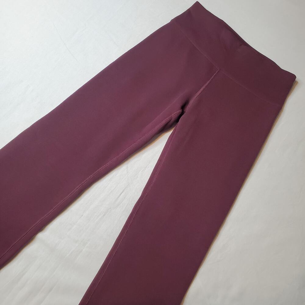 Athleta Womens Size ST Altitude Pant Polartec Fleece Straight Burgundy 486188